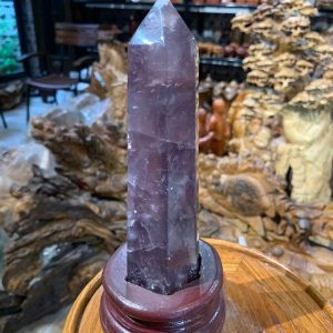 Pink Fluorite Stone Tower